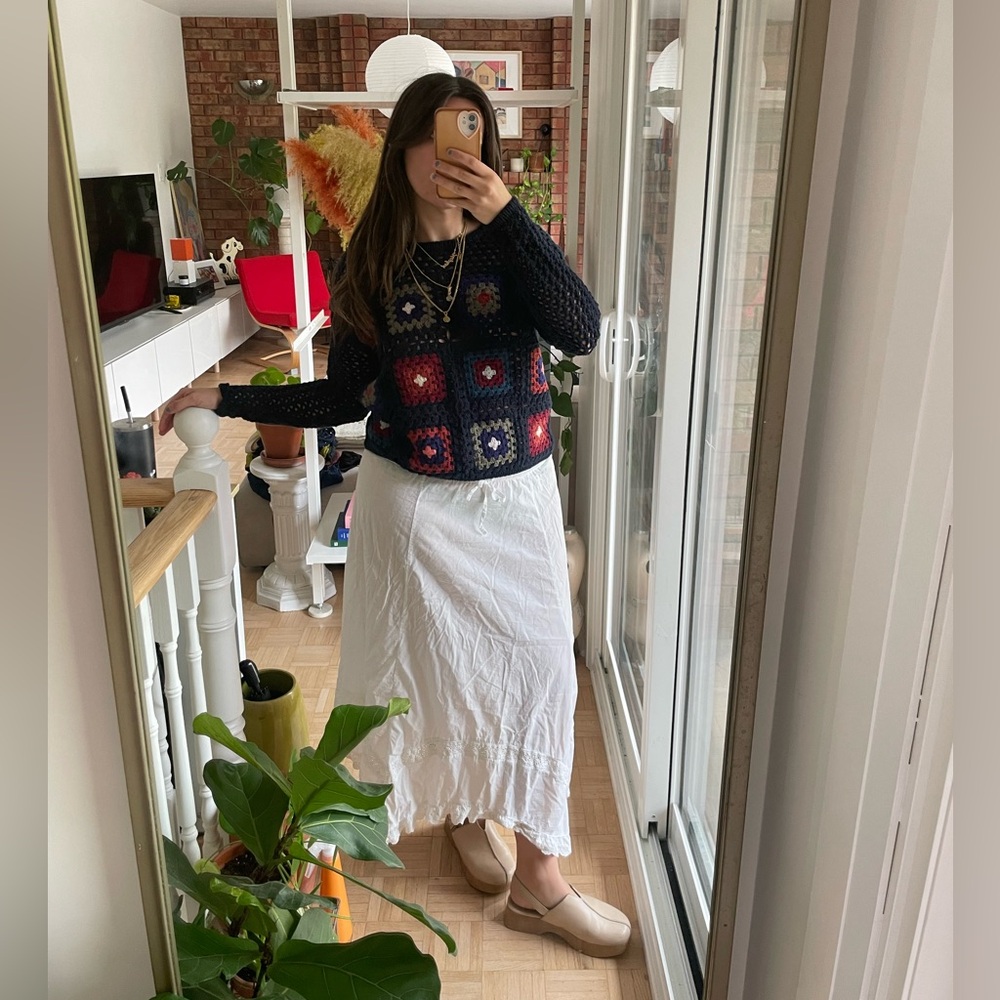 Cotton by Autumn Cashmere Crochet Sweater